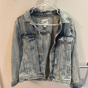 Old Navy Distressed Denim Blue Jacket